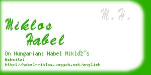 miklos habel business card